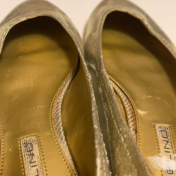 BANDOLINO GOLD Metallic Glitter BALLET FLATS SHOES SZ 6 M NEW NO BOX - Picture 7 of 10